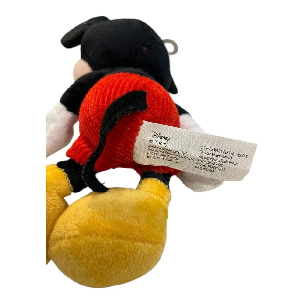 Mickey‎ Mouse Plush Disney Junior Just Play Red Ribbed Shorts 9